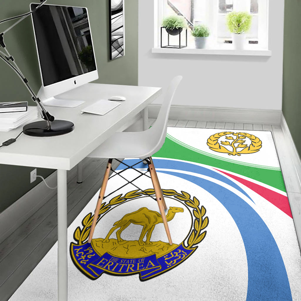 Eritrea Map And Coat Of Arms Area Rug LT13 - Wonder Print Shop