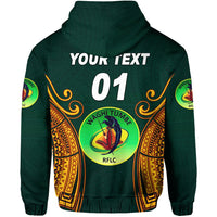 Custom Papua New Guinea Waghi Tumbes Hoodie Rugby Green, Custom Text And Number LT8 - Wonder Print Shop