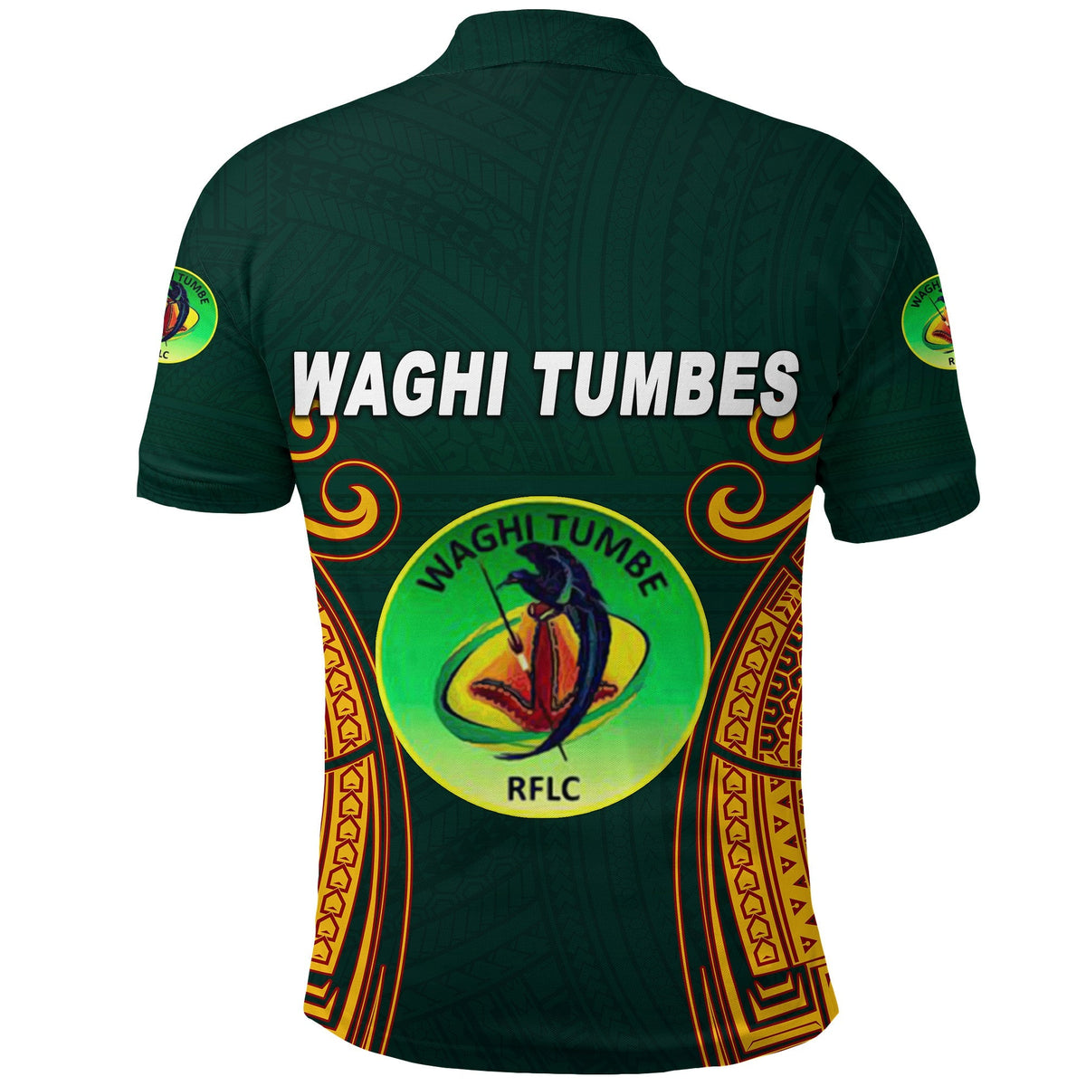 Papua New Guinea Waghi Tumbes Polo Shirt Rugby Green LT8 - Wonder Print Shop