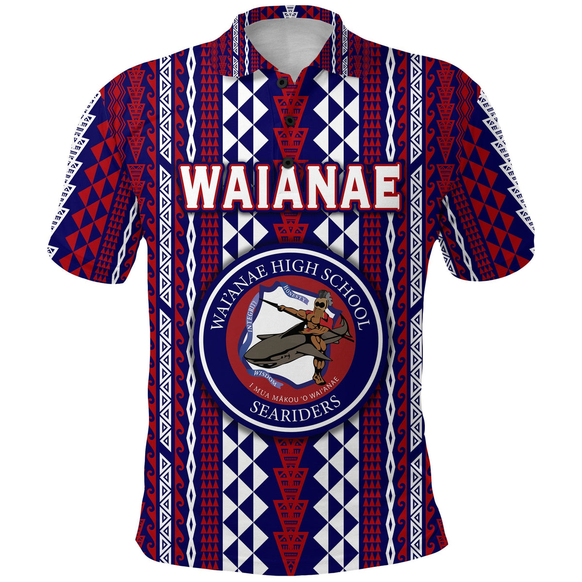 Custom Hawaii Waianae High School Polo Shirt Seariders Simple Style LT8 - Wonder Print Shop