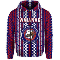 Custom Hawaii Waianae High School Zip Hoodie Seariders Simple Style LT8 - Wonder Print Shop