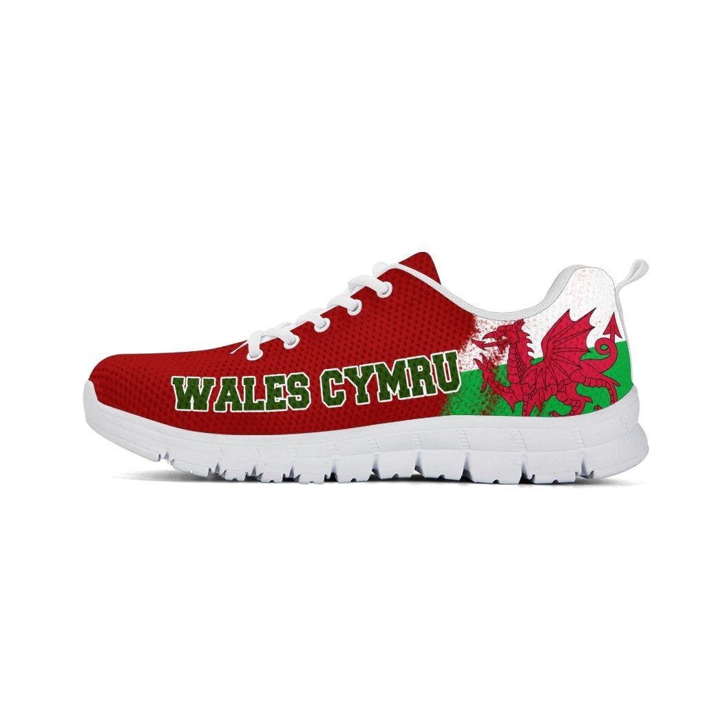 Wales Cymru Athletic Sneakers Black/White Versions - Wonder Print Shop