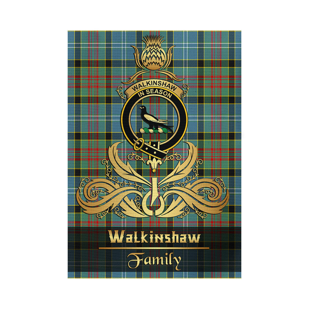 scottish-walkinshaw-clan-crest-family-golden-thistle-tree-tartan-garden-flag