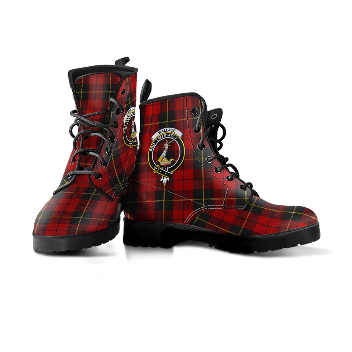 scottish-wallace-clan-crest-tartan-leather-boots