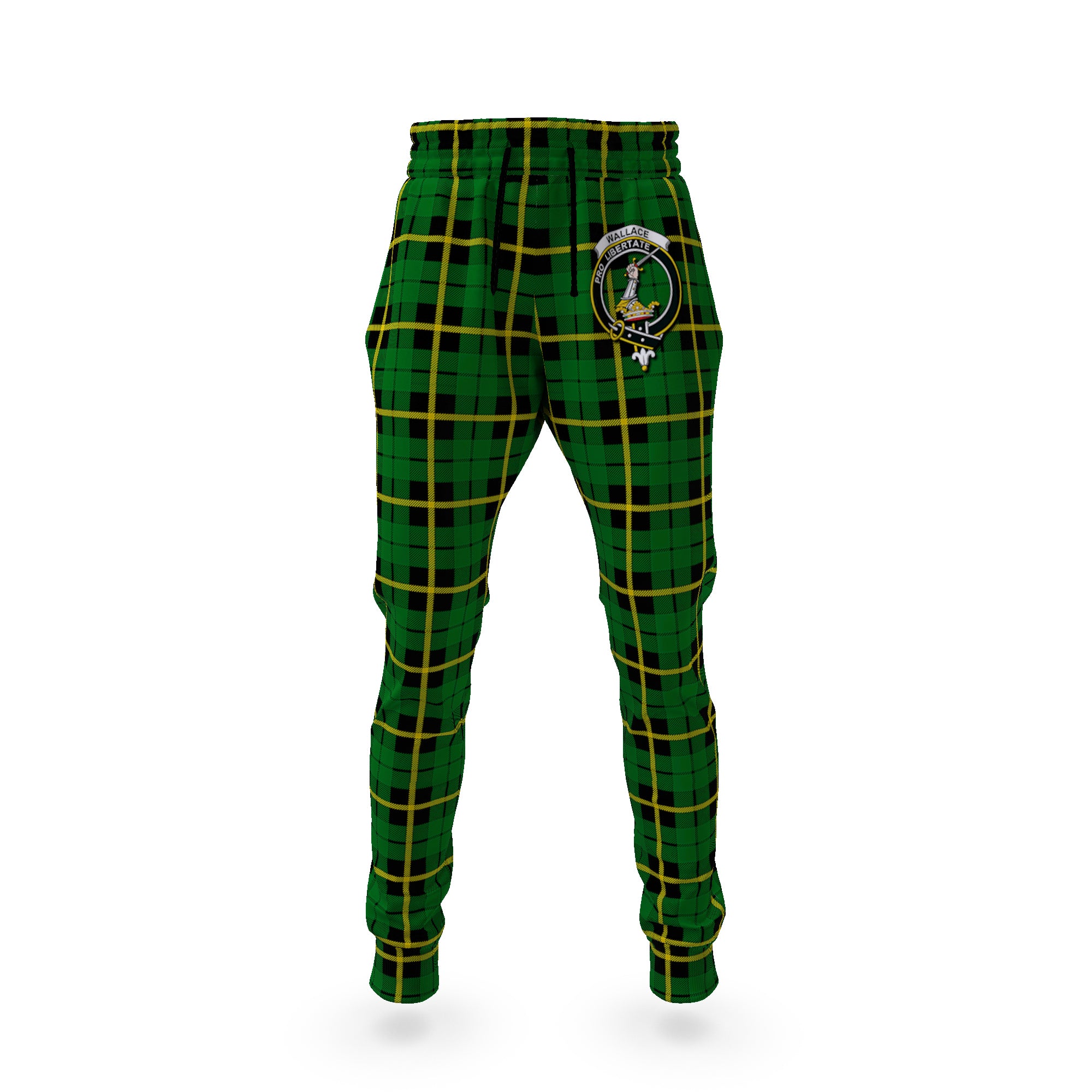 scottish-wallace-hunting-green-clan-crest-tartan-jogger-pants