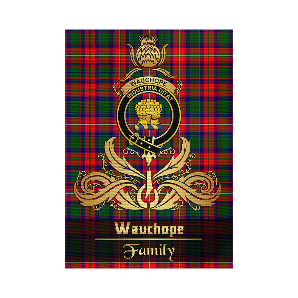 scottish-wauchope-clan-crest-family-golden-thistle-tree-tartan-garden-flag