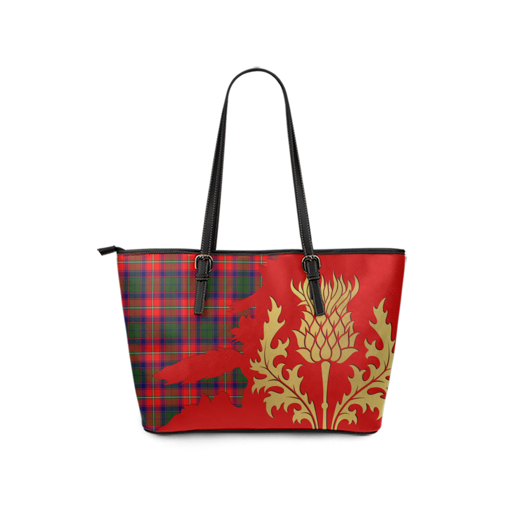 scottish-wauchope-clan-tartan-golden-thistle-leather-tote-bags