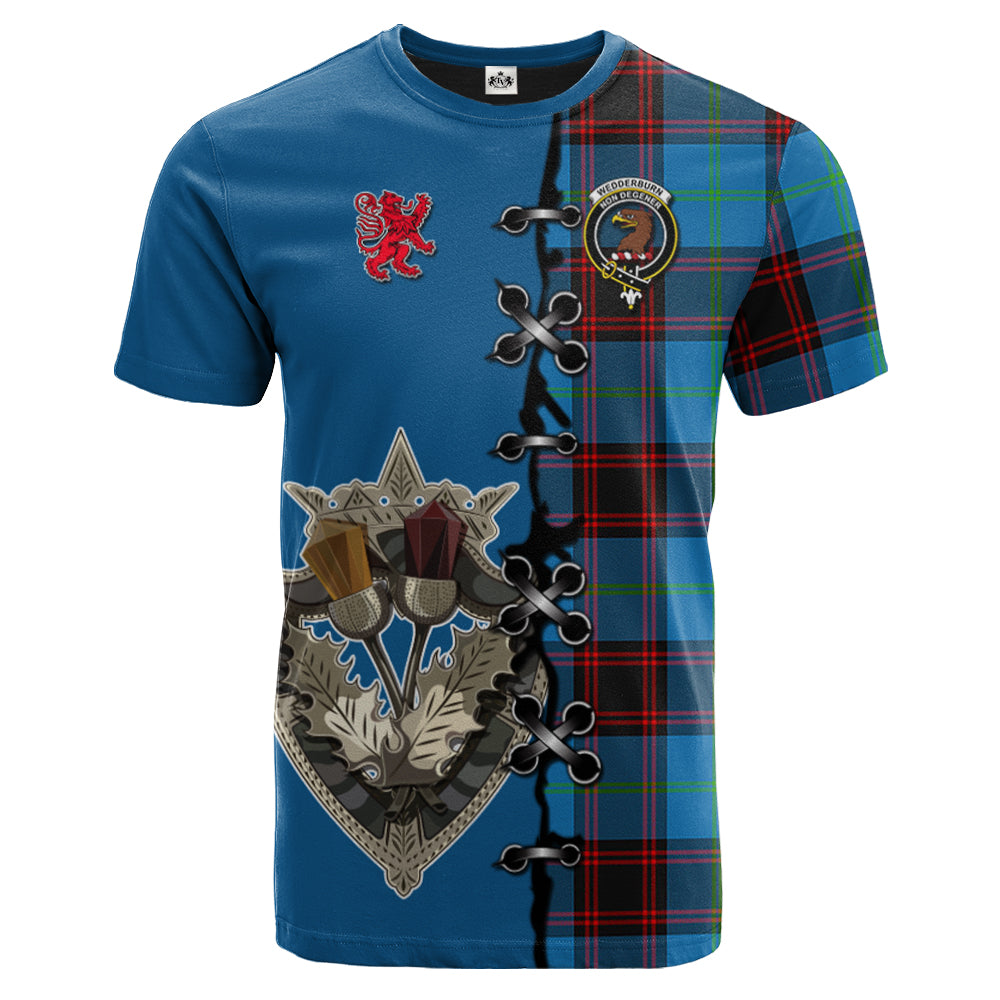 scottish-wedderburn-clan-crest-tartan-lion-rampant-and-celtic-thistle-t-shirt