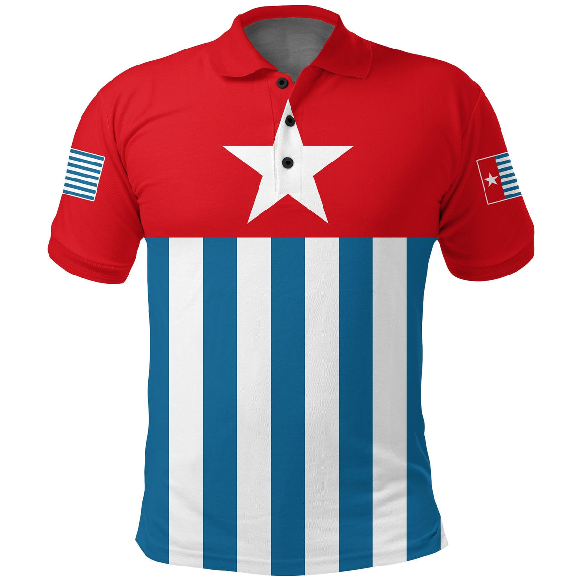 West Papua Polo Shirt Morning Star Flag LT4 - Wonder Print Shop