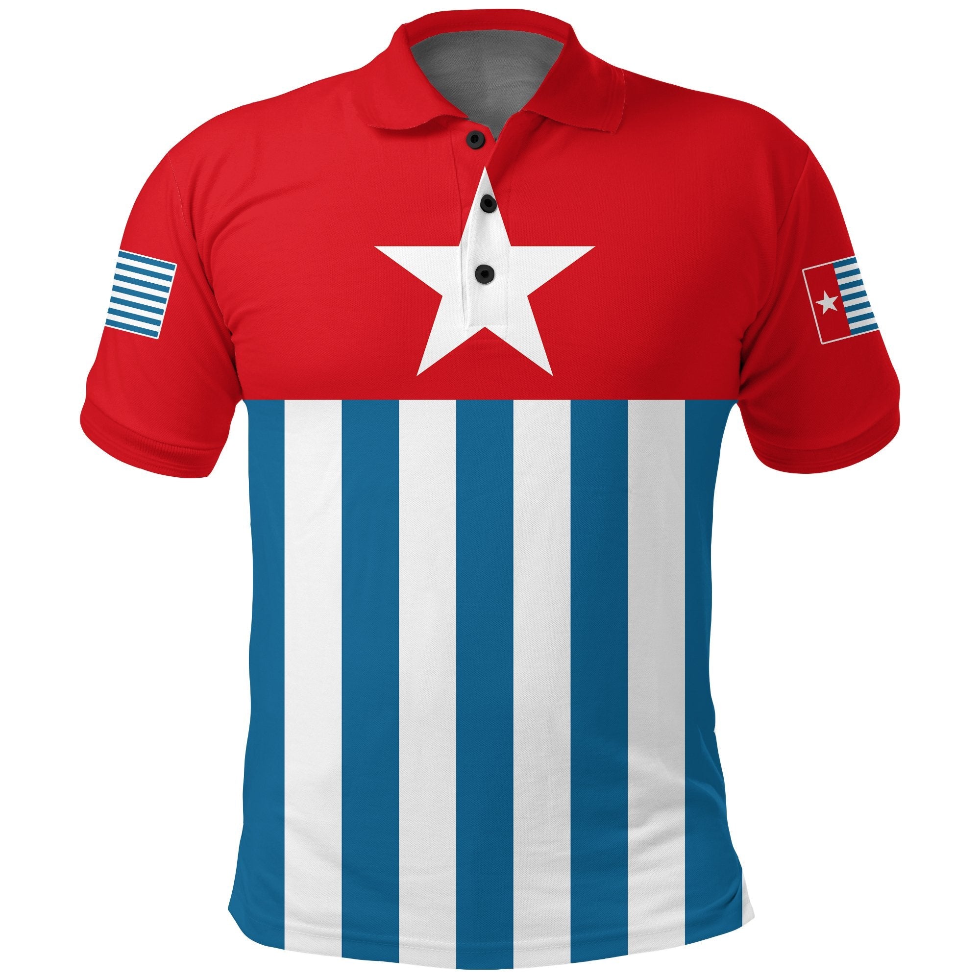 West Papua Polo Shirt Morning Star Flag LT4 - Wonder Print Shop