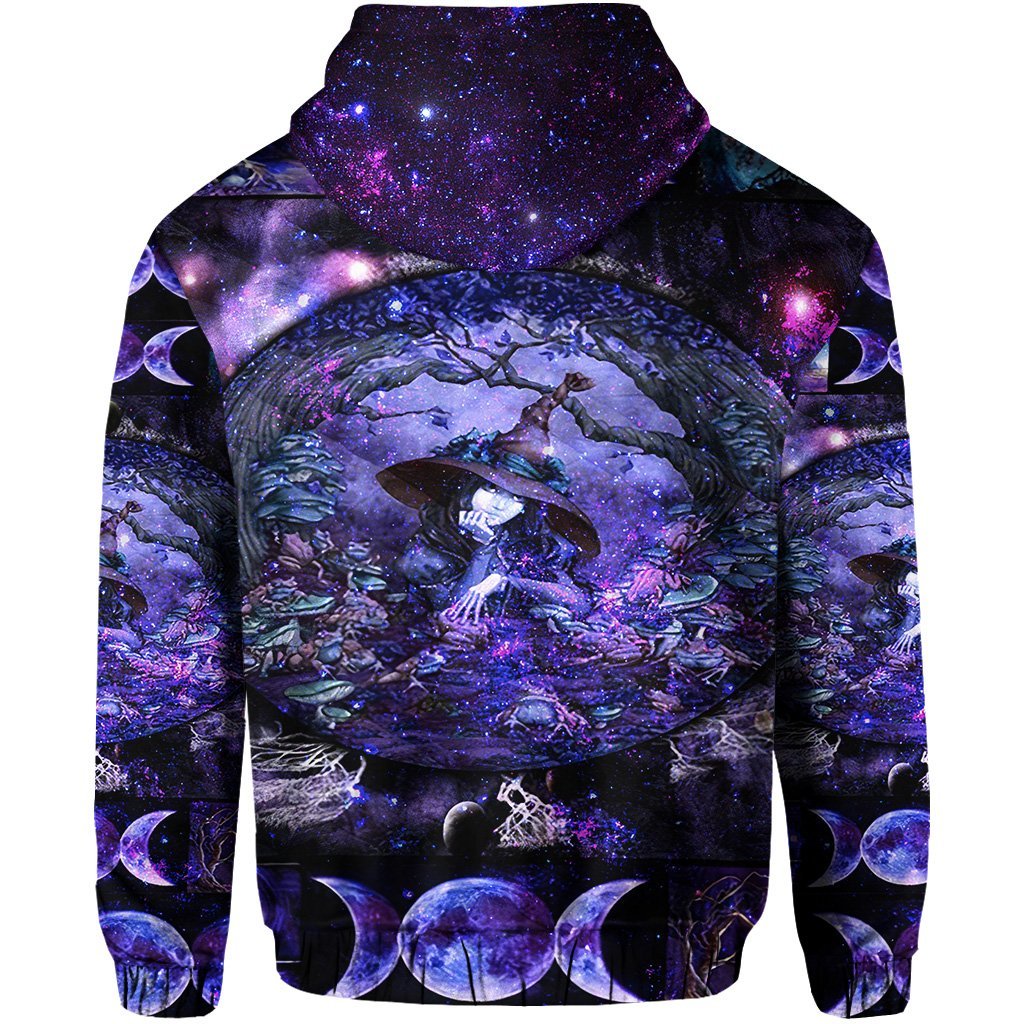 Wicca Tree Of Life With Witch Hoodie Simple Vibes LT8 - Wonder Print Shop