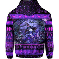Wicca Tree Of Life With Witch Christmas Zip Hoodie LT8 - Wonder Print Shop