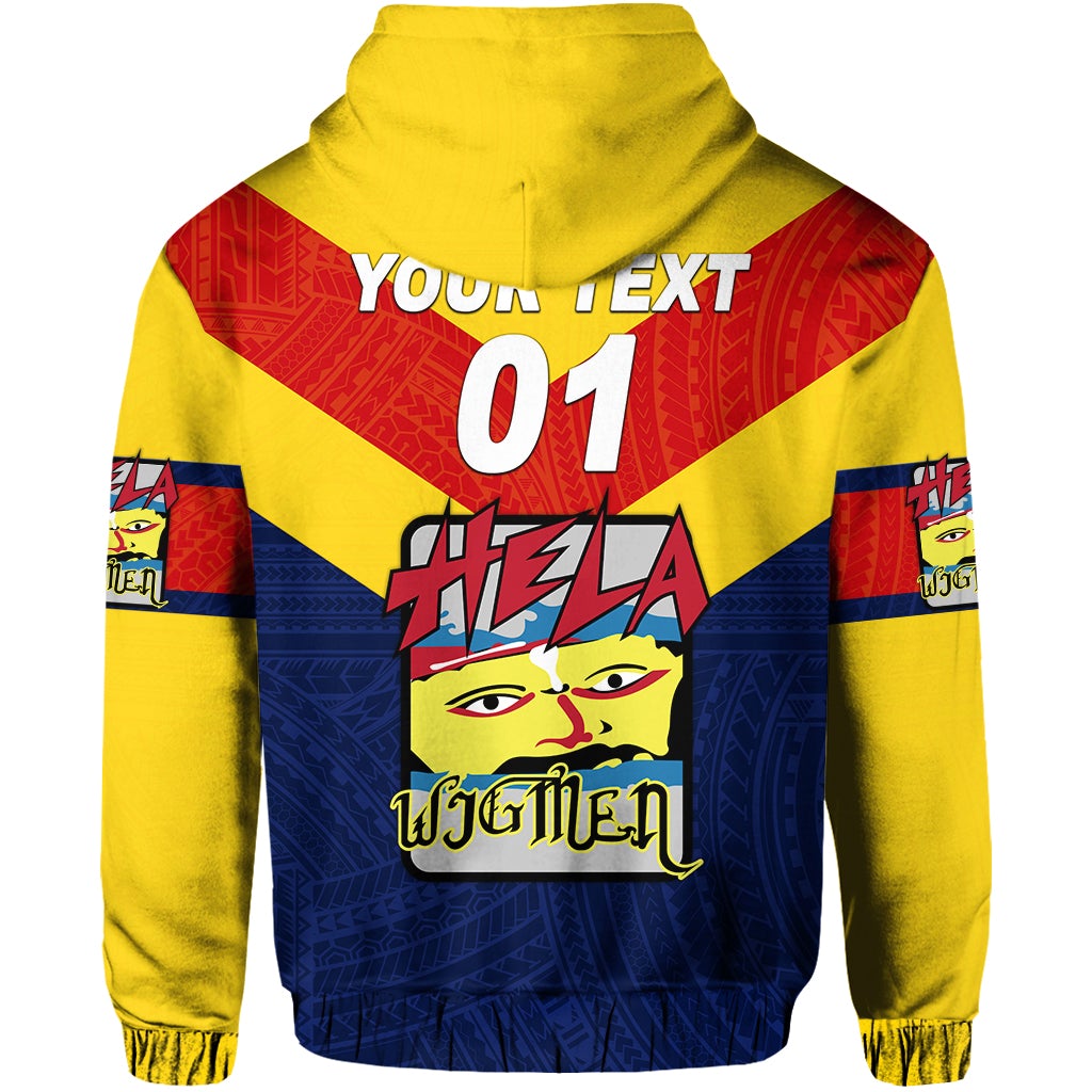 Custom Papua New Guinea Hela Wigmen Zip Hoodie Rugby Simple Style, Custom Text And Number LT8 - Wonder Print Shop