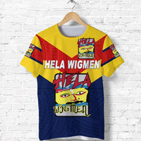 Custom Papua New Guinea Hela Wigmen T Shirt Rugby Simple Style, Custom Text And Number LT8 - Wonder Print Shop