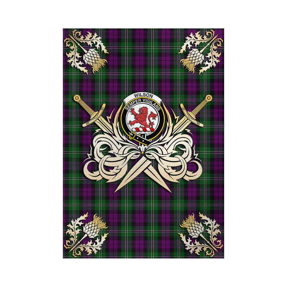 scottish-wilson-clan-crest-courage-sword-tartan-garden-flag