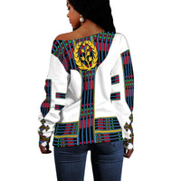 Eritrea Women Off Shoulder Sweater Fancy Tibeb Vibes - Flag Style LT8 - Wonder Print Shop