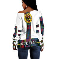 (Custom Personalised) Eritrea Women Off Shoulder Sweater Fancy Tibeb Vibes NO.1 Ver - Flag Style LT8 - Wonder Print Shop