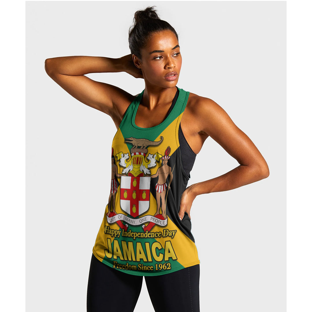 Jamaica Independence Day Women Tank Top Coat Of Arms LT6 - Wonder Print Shop
