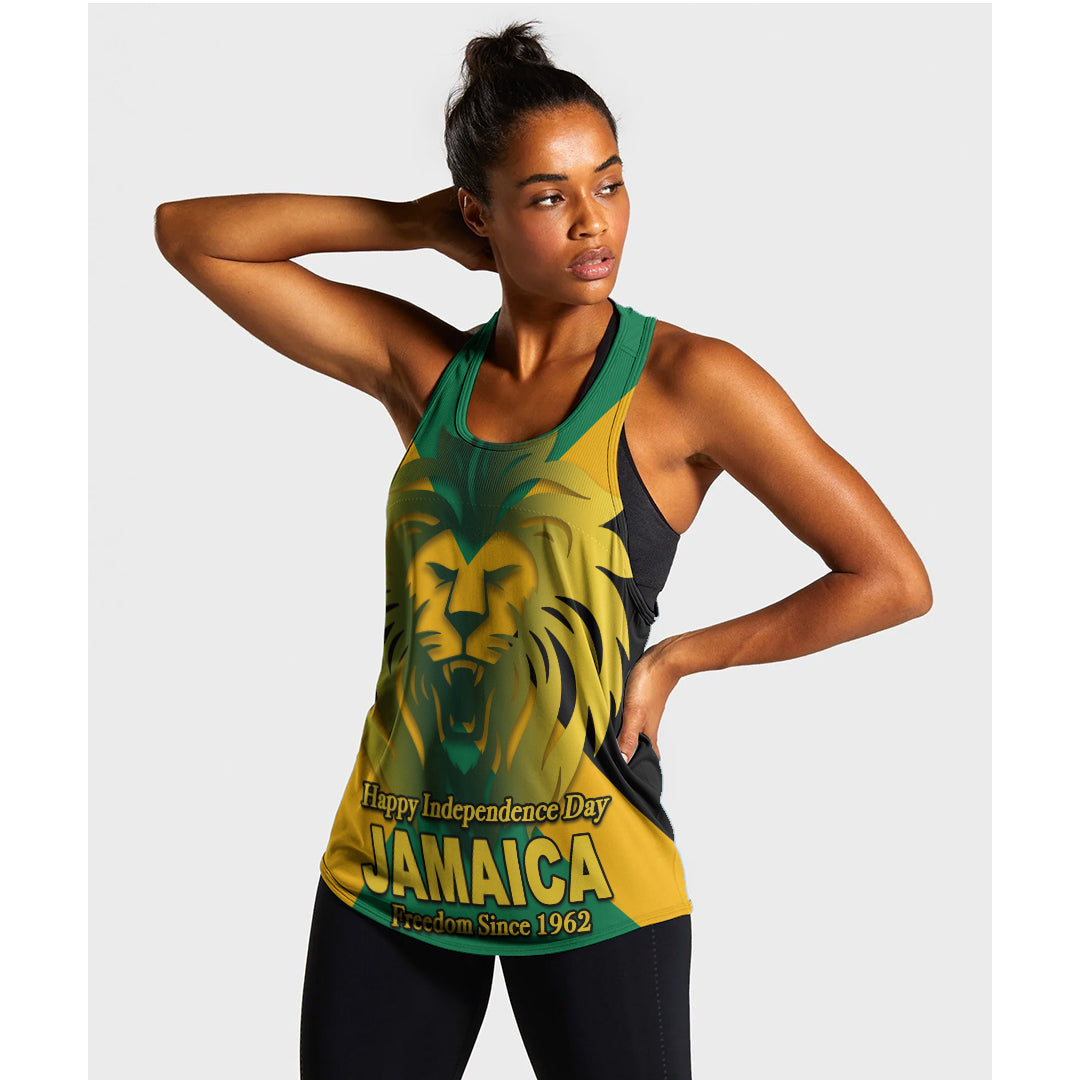 Jamaica Independence Day Women Tank Top Lion LT6 - Wonder Print Shop