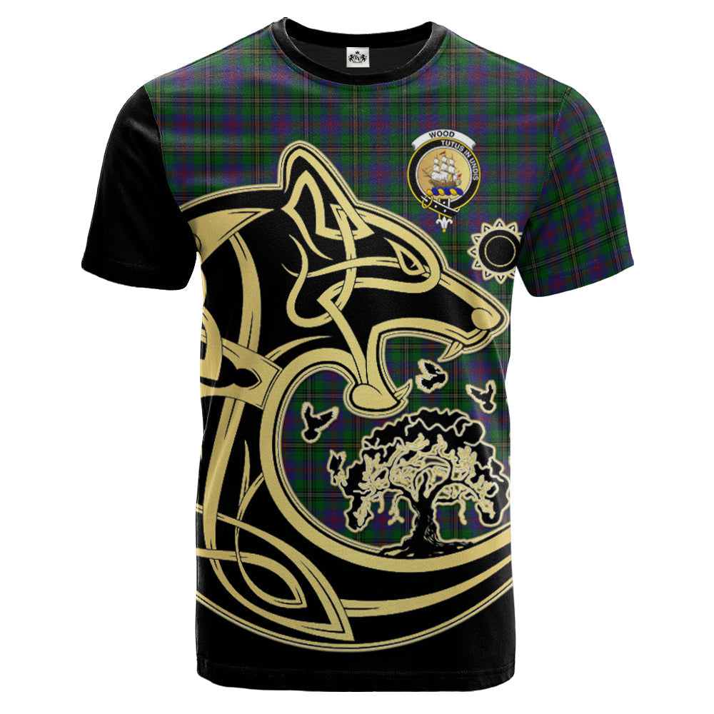 scottish-wood-clan-crest-celtic-wolf-tartan-t-shirt