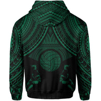 Polynesian Volleyball Hawaii Hoodie Green - Wonder Print Shop