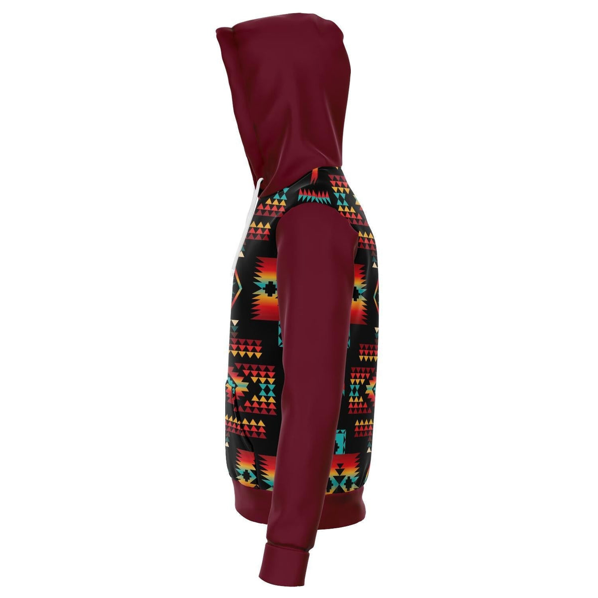 Red Plum Native Tribes Pattern Native American All Over Hoodie LT10 - Wonder Print Shop