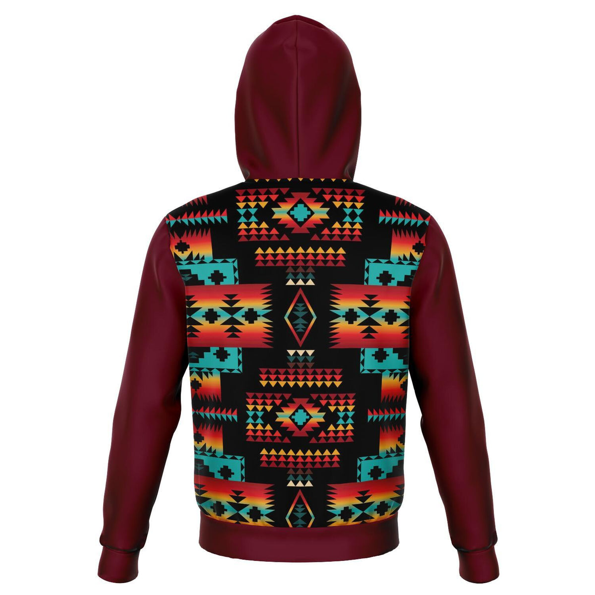 Red Plum Native Tribes Pattern Native American All Over Hoodie LT10 - Wonder Print Shop