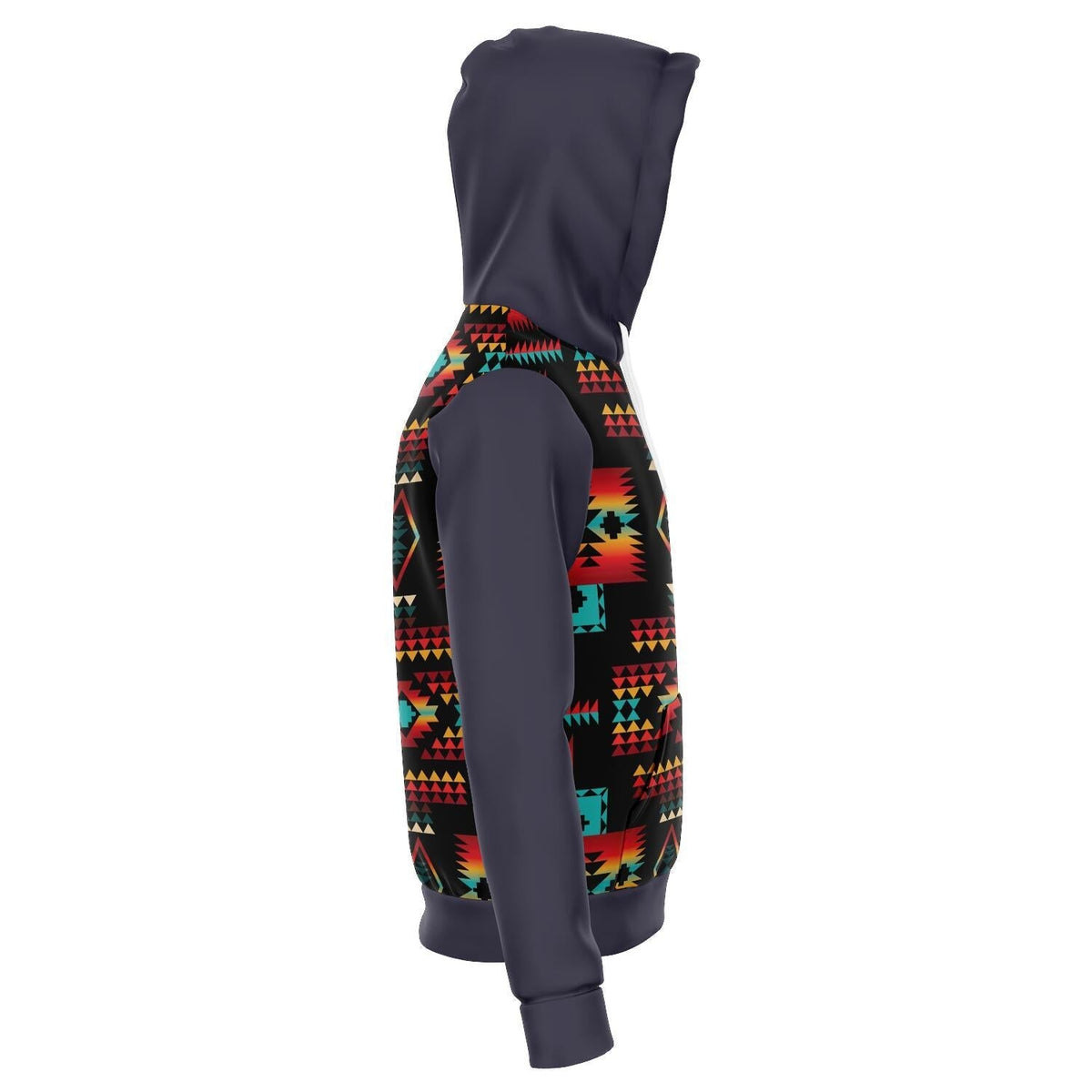 Gray Native Tribes Pattern Native American All Over Hoodie LT10 - Wonder Print Shop