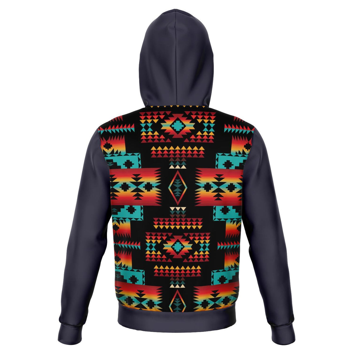 Gray Native Tribes Pattern Native American All Over Hoodie LT10 - Wonder Print Shop
