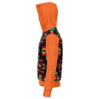 Orange Native Tribes Pattern Native American All Over Hoodie LT10 - Wonder Print Shop