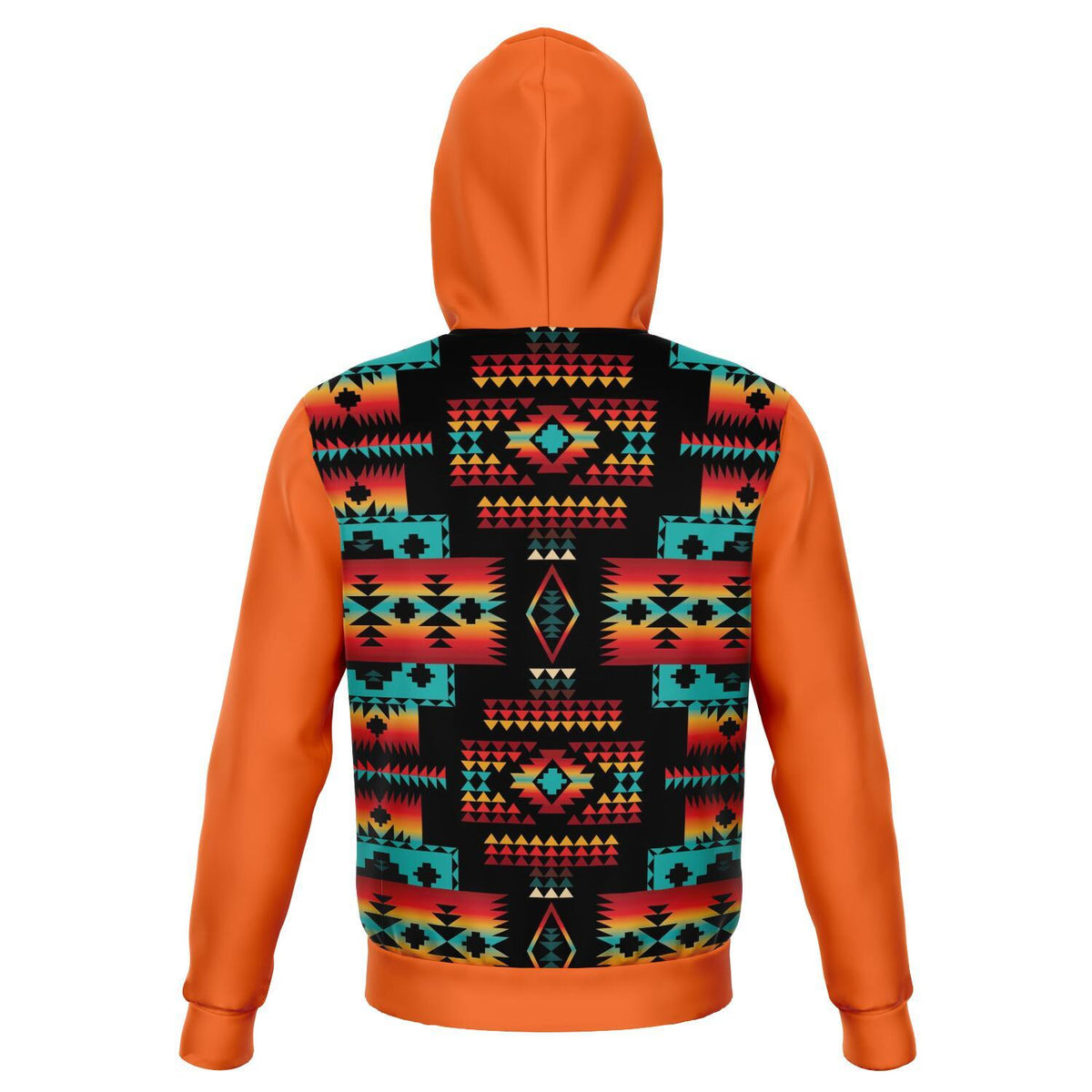 Orange Native Tribes Pattern Native American All Over Hoodie LT10 - Wonder Print Shop