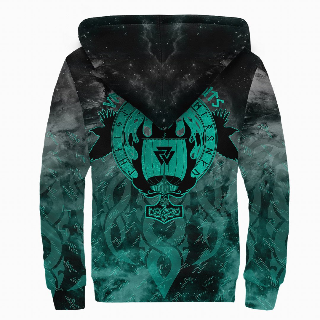 Viking Drakkar Ship Sherpa Hoodie RLT12 - Wonder Print Shop