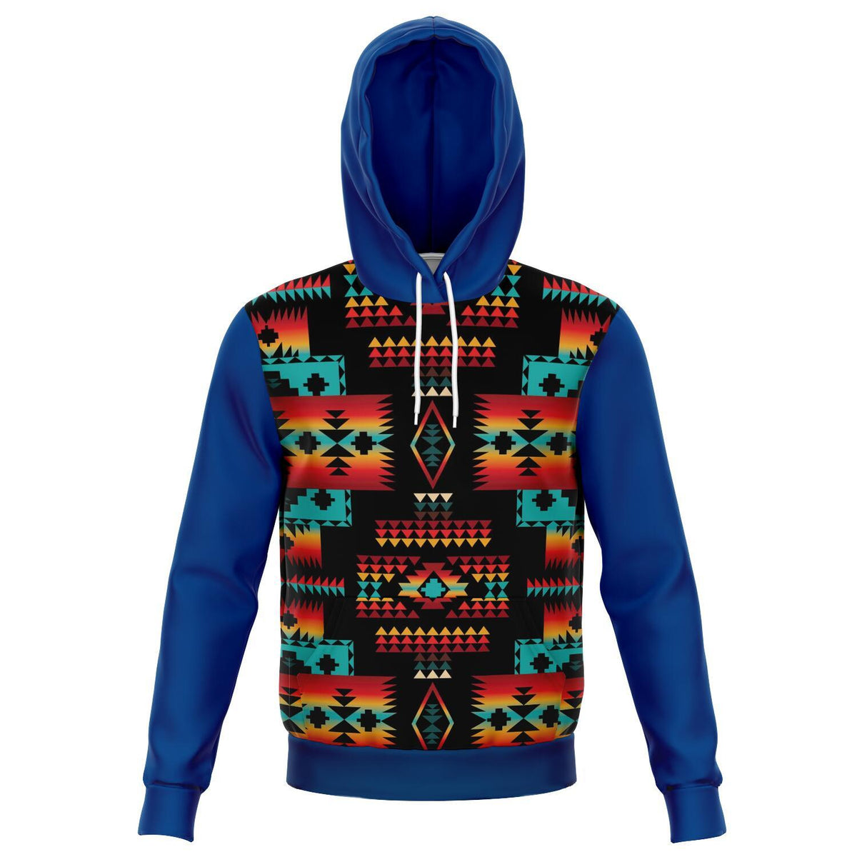 Blue Native Tribes Pattern Native American All Over Hoodie LT10 - Wonder Print Shop