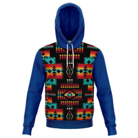 Blue Native Tribes Pattern Native American All Over Hoodie LT10 - Wonder Print Shop