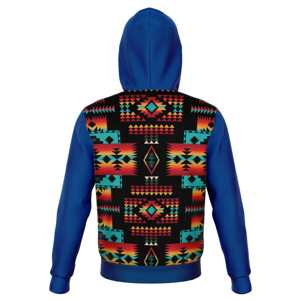 Blue Native Tribes Pattern Native American All Over Hoodie LT10 - Wonder Print Shop