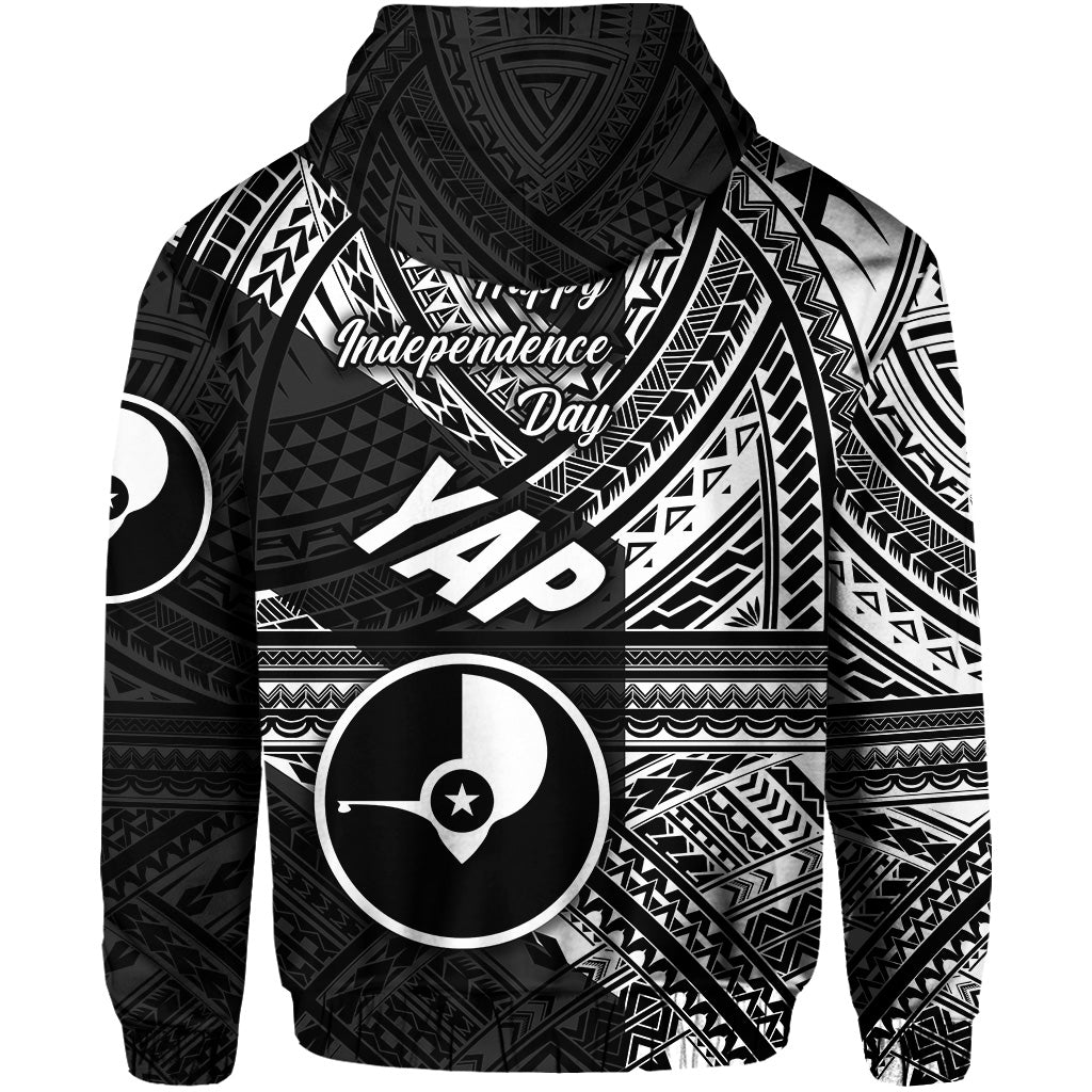 FSM Yap Zip Hoodie Happy Independence Day Original Vibes Black LT8 - Wonder Print Shop