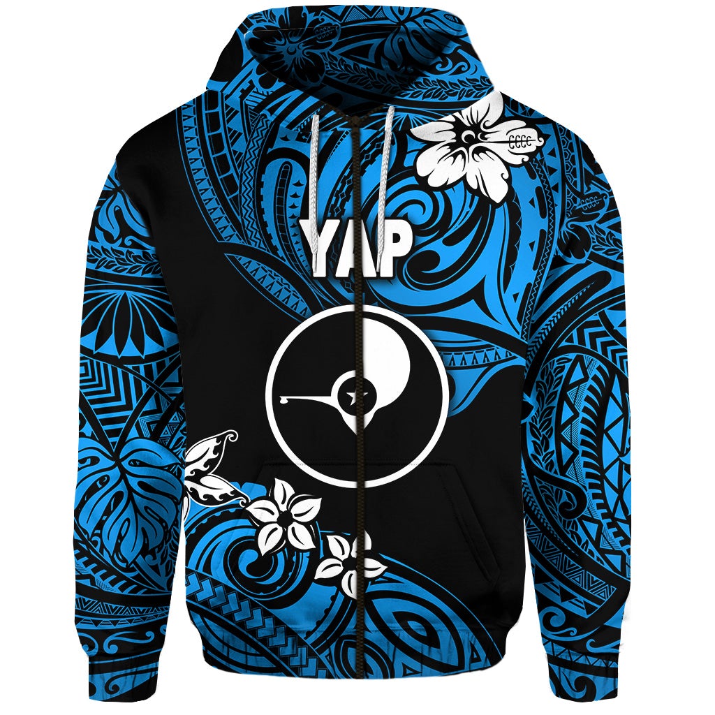 Custom FSM Yap Zip Hoodie Unique Vibes Blue LT8 - Wonder Print Shop