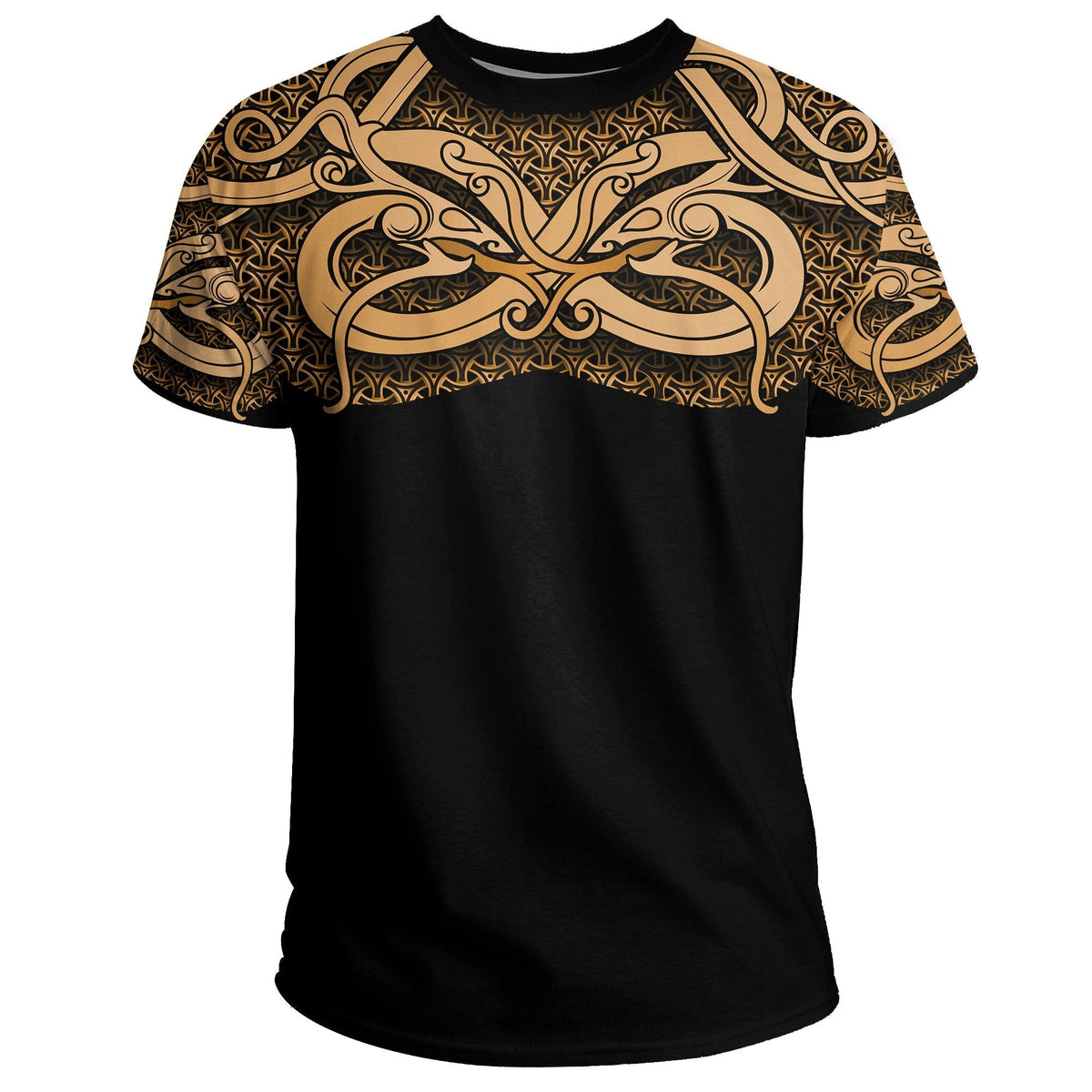Viking T Shirt, Best Viking Tattoo Gold RLT12 - Wonder Print Shop