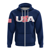 Custom Baseball 2023 USA Hoodie Blue Style LT6 - Wonder Print Shop