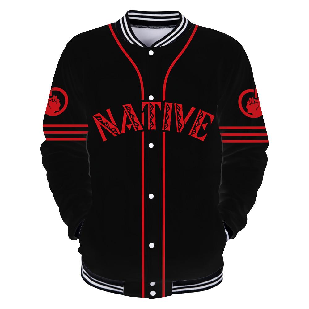 Custom Name Native American Indian Movement 3D All Over Printed Unisex Baseball Jacket - Wonder Print Shop