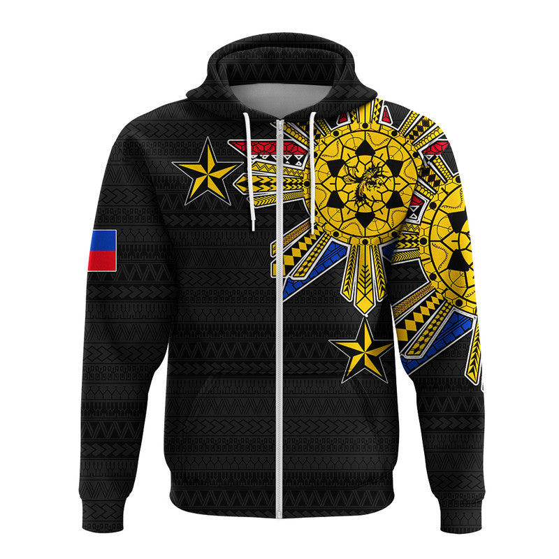 Custom Filipino Hoodie Tribal Black Style LT6 - Wonder Print Shop