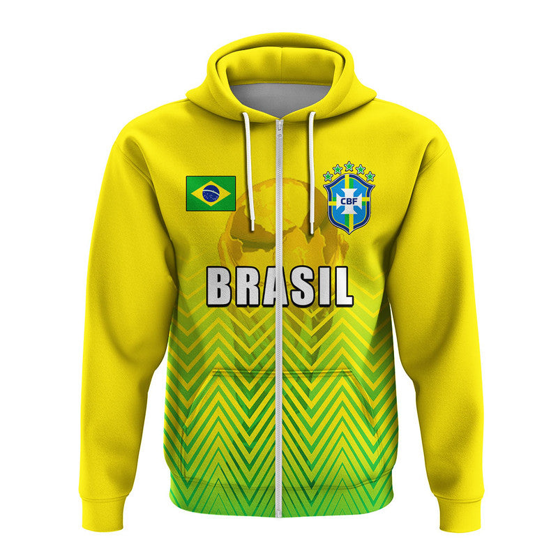 Custom Brazil Football 2022 Hoodie Sport Style LT6 - Wonder Print Shop