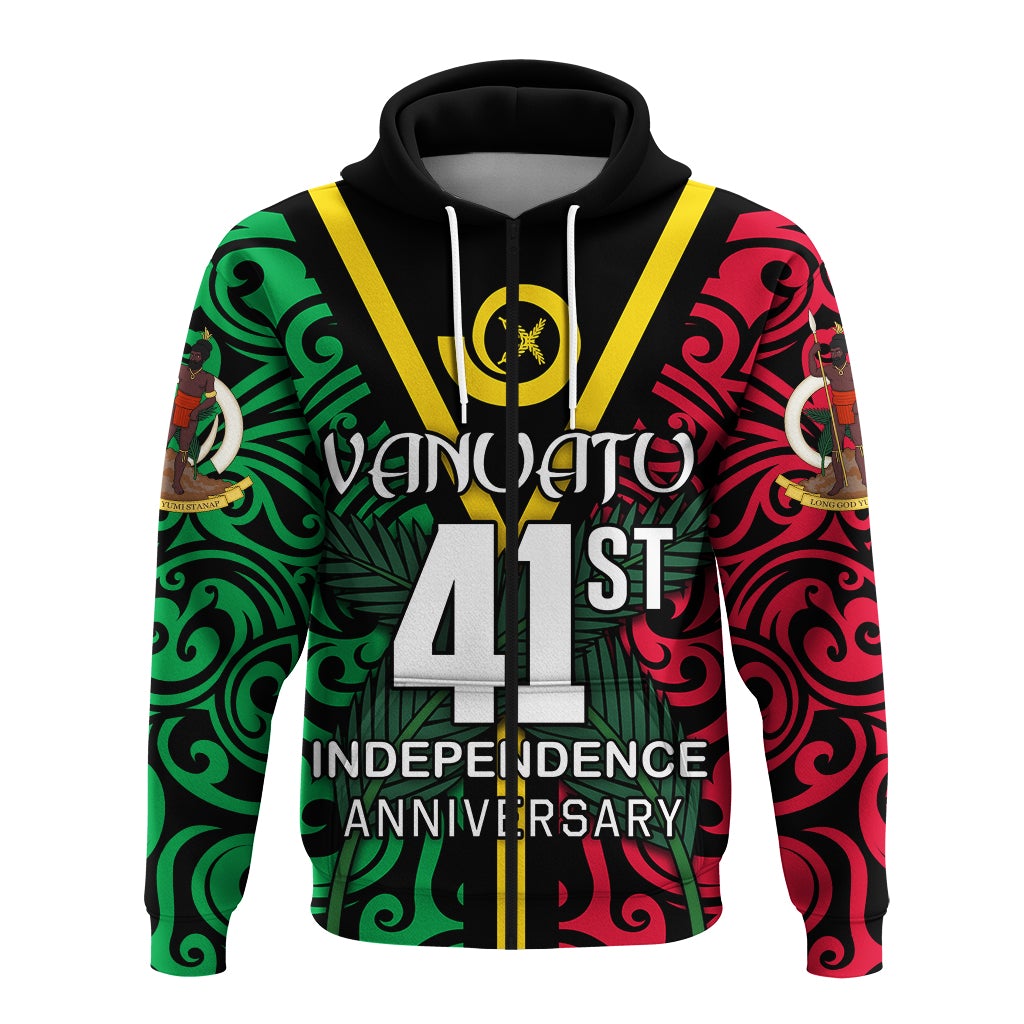 (Thompson) Vanuatu Independence Anniversary Zip Up Hoodie LT4 - Wonder Print Shop