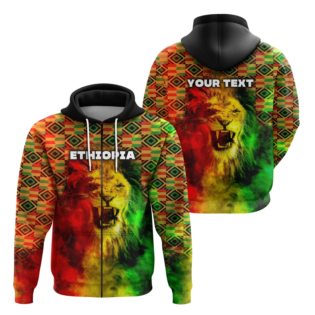 Custom Ethiopia Zip Hoodie Special Style LT16 - Wonder Print Shop