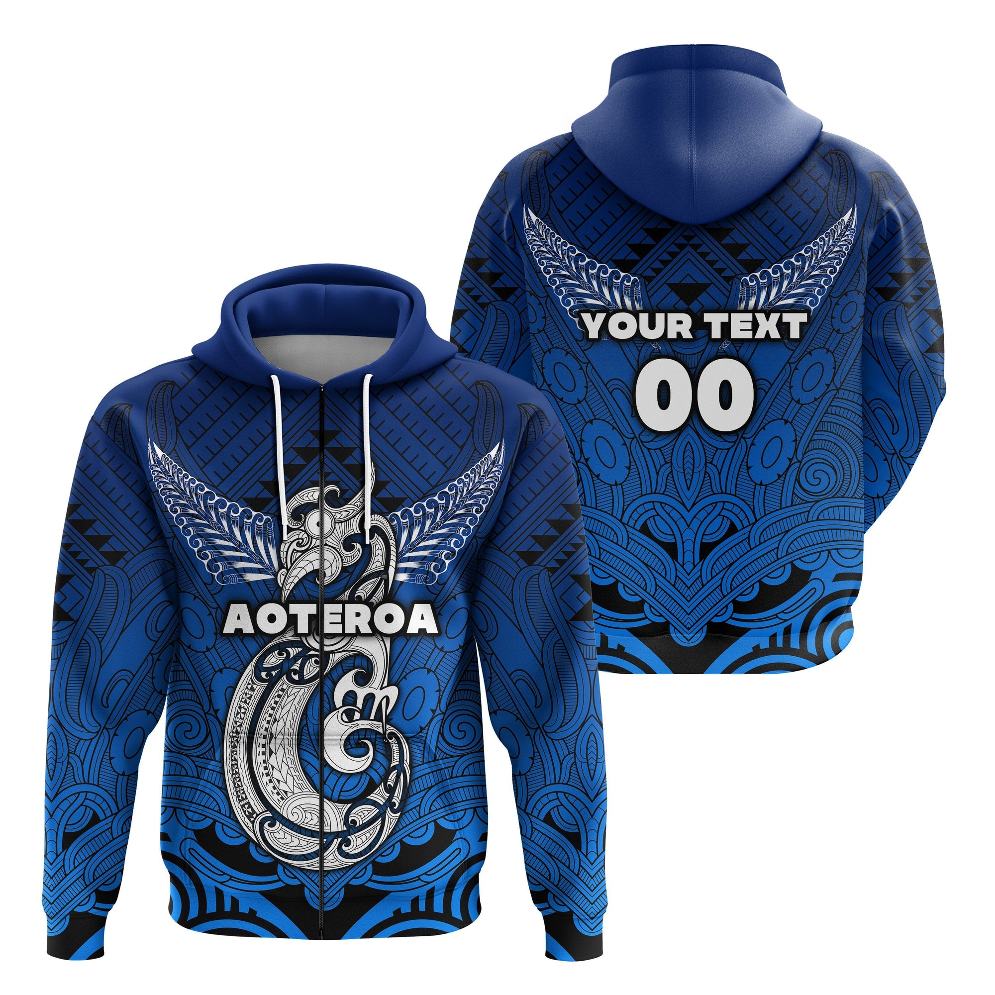 Custom Maori Aotearoa Manania Zip Hoodie Simple Sport Style LT16 - Wonder Print Shop
