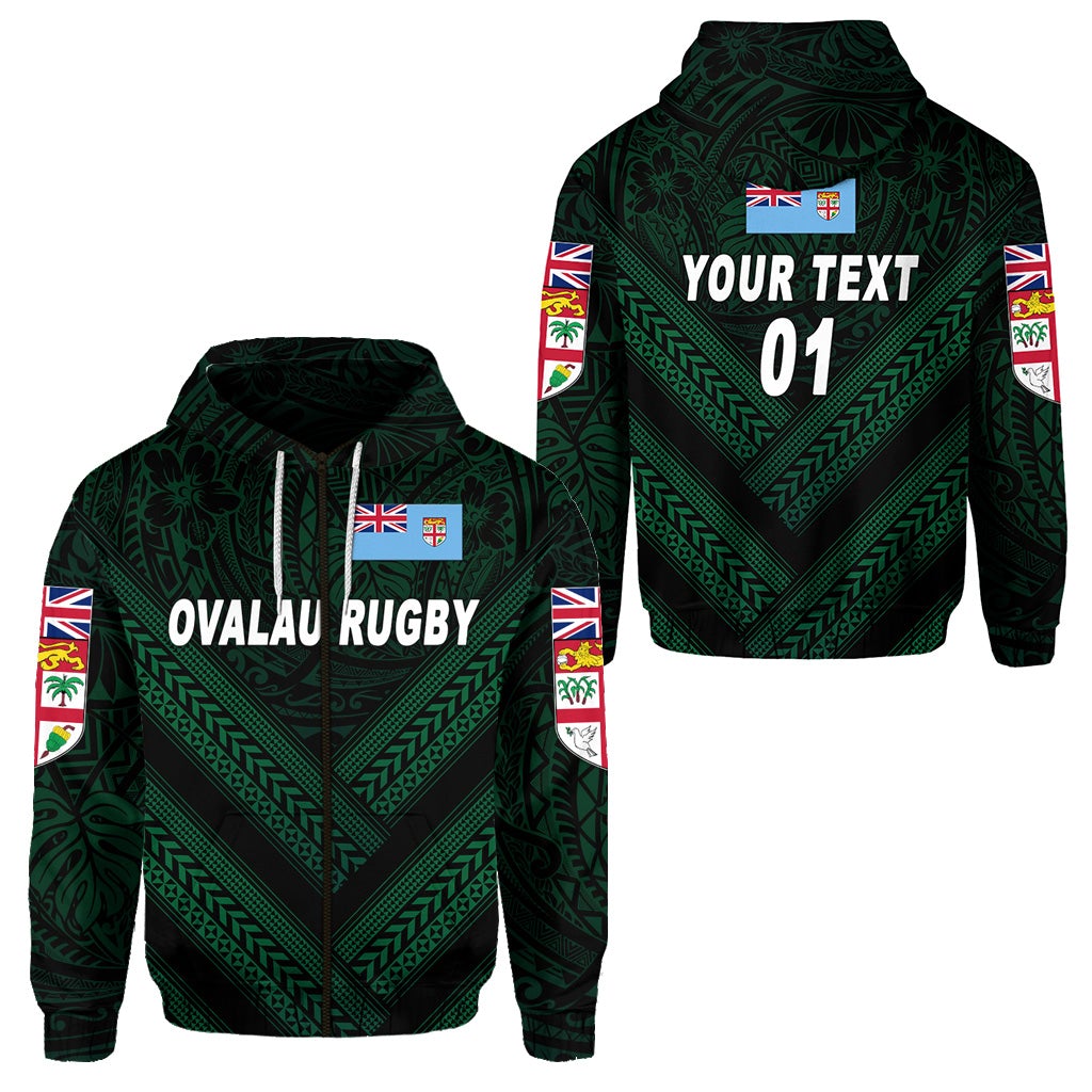 custom-personalised-fiji-ovalau-rugby-zip-hoodie-dark-green-style-custom-text-and-number