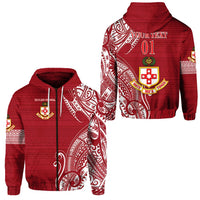 Custom Kolisi Tonga Mate Maa Tonga Zip Hoodie Simple, Custom Text And Number LT8 - Wonder Print Shop
