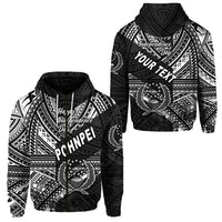 Custom FSM Pohnpei Zip Hoodie Happy Independence Day Original Vibes Black LT8 - Wonder Print Shop