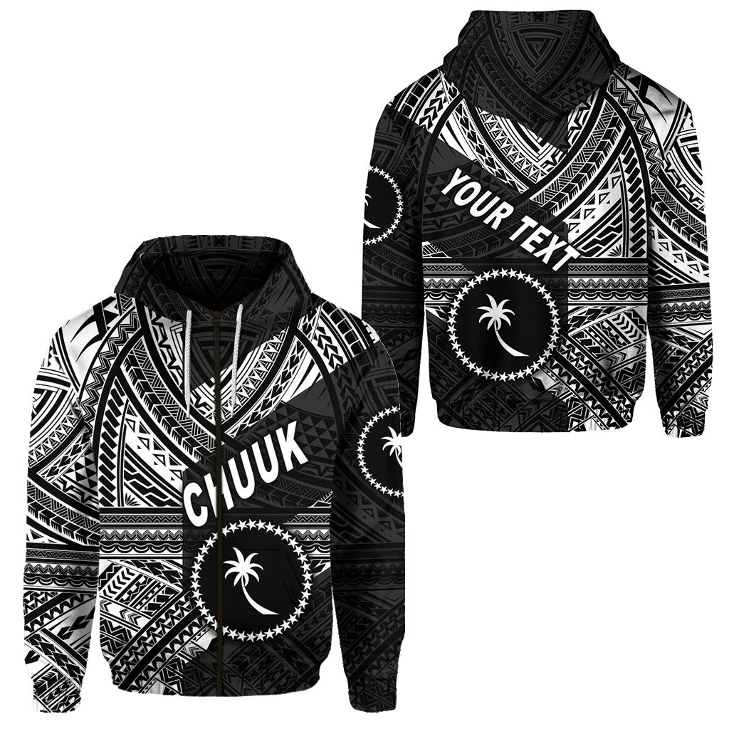 Custom FSM Chuuk Zip Hoodie Original Style Black LT8 - Wonder Print Shop