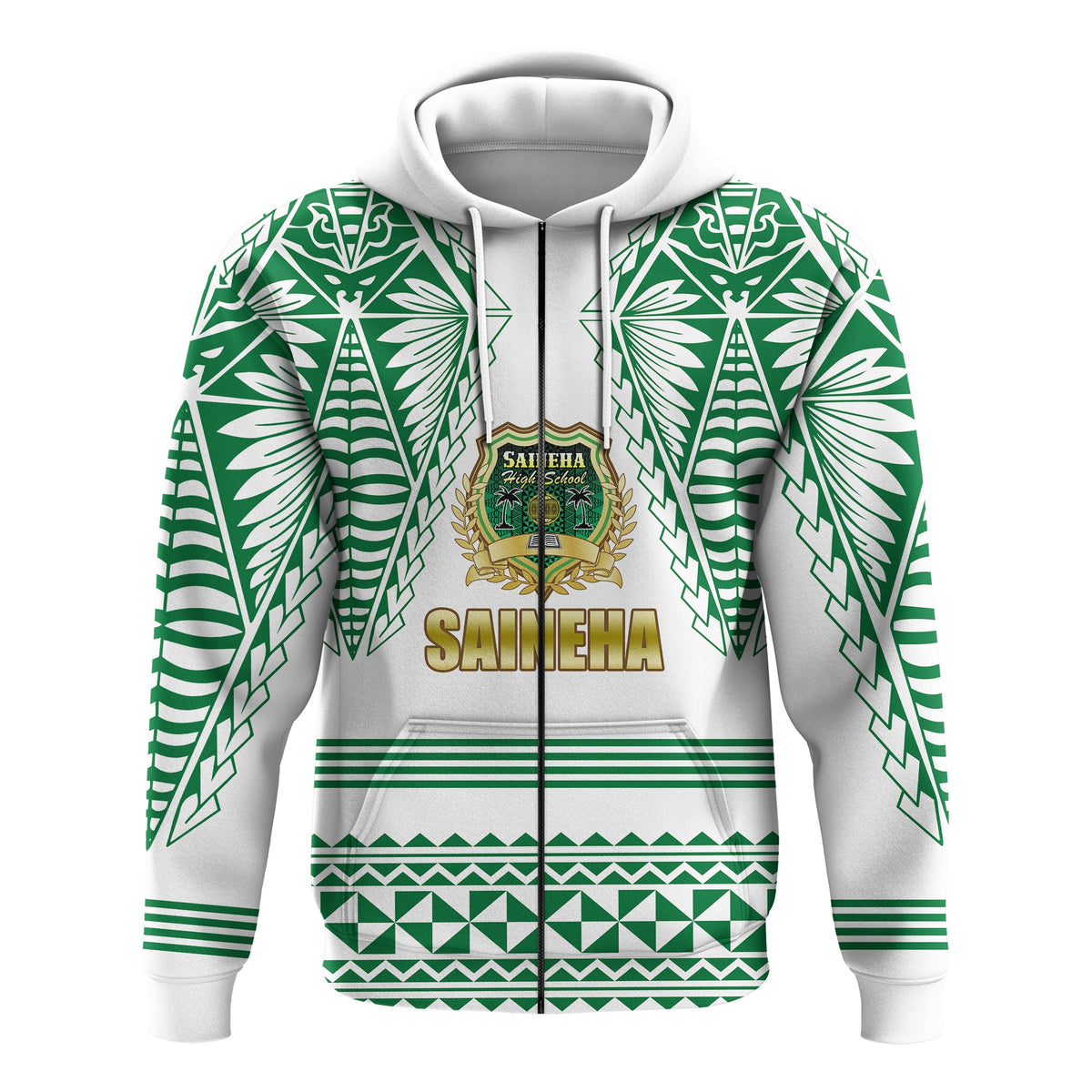 Custom Saineha Tonga Zip Hoodie Tattoo Style Special Class of LT16 - Wonder Print Shop